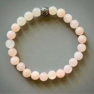 Soft Pink Morganite Handcrafted Bead Bracelet